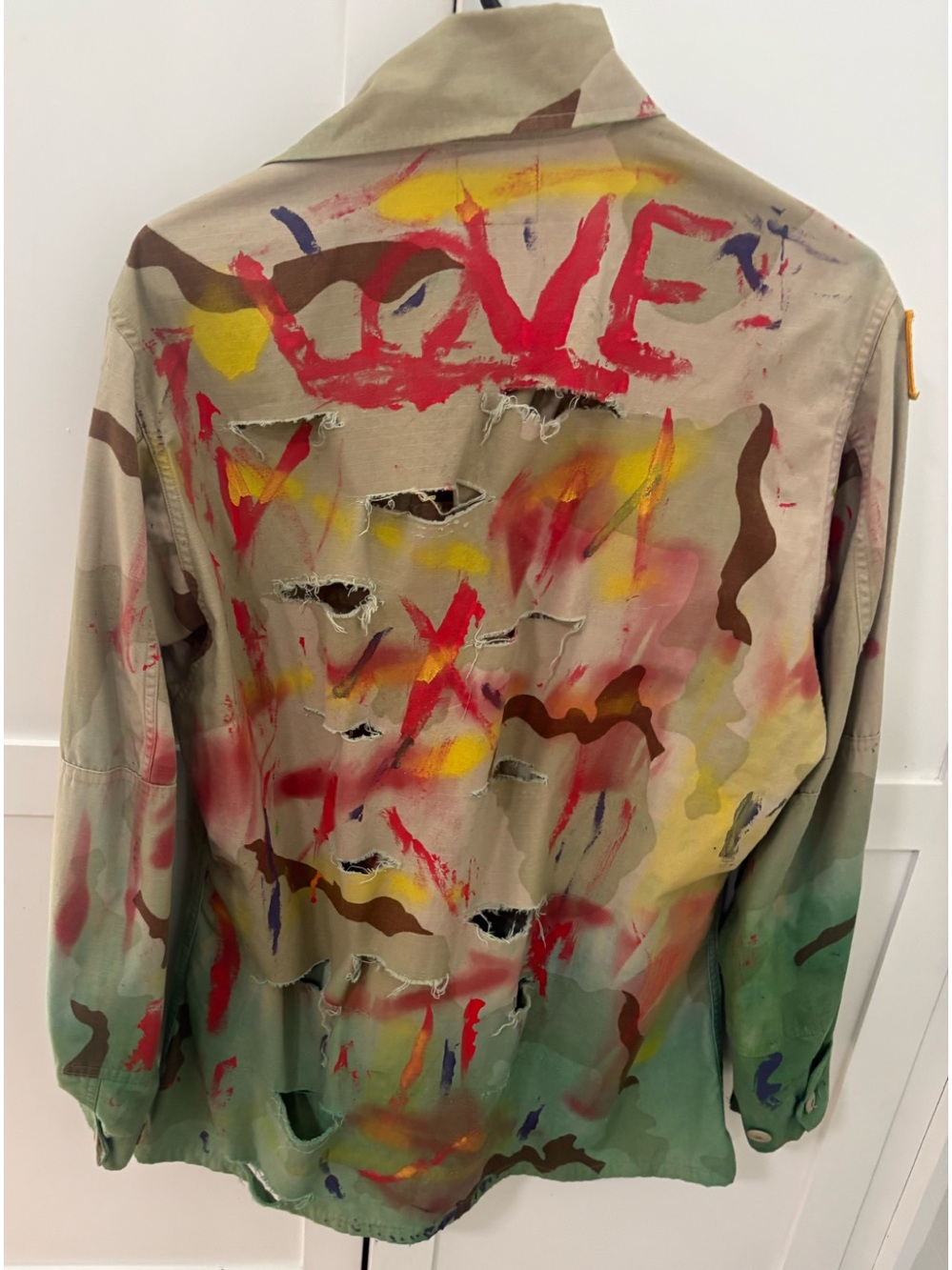 U.S. Army Utility Jacket Green with Paint Accents